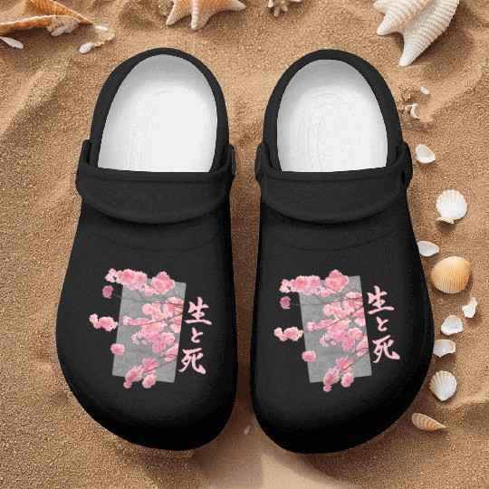 Cherry Blossom Life And Death SeiToShi Kanji Japan Nurse Clogs