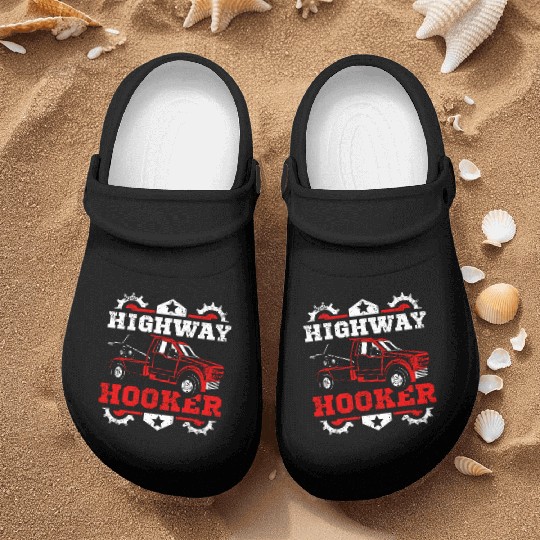 Funny highway hoker Tow truck driver Nurse Clogs