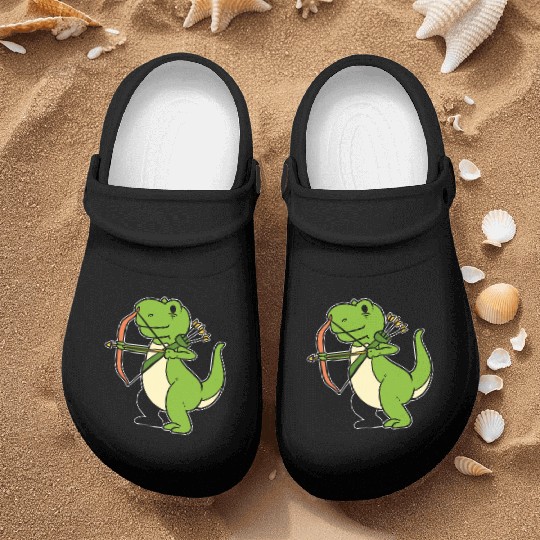 Dinosaur Archery Bowman Gift Nurse Clogs