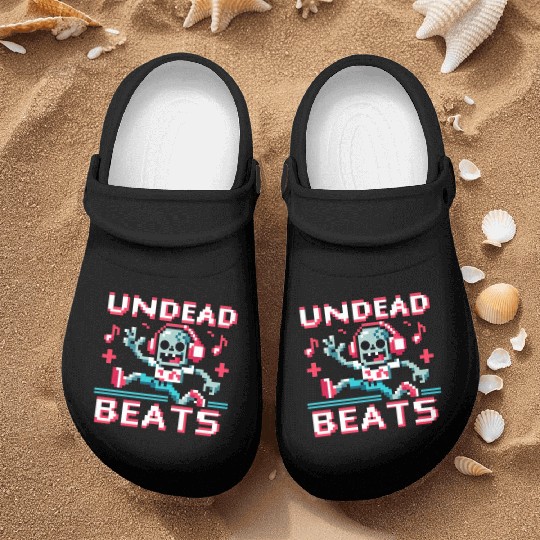 Undead Beats - 8-bit Zombie Groove Nurse Clogs