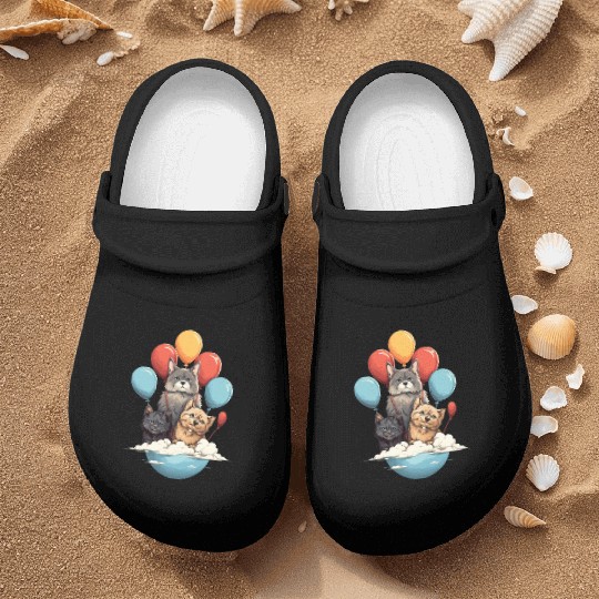 Cats, Dogs & Balloons Nurse Clogs