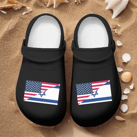 Israel USA flag flags Nurse Clogs