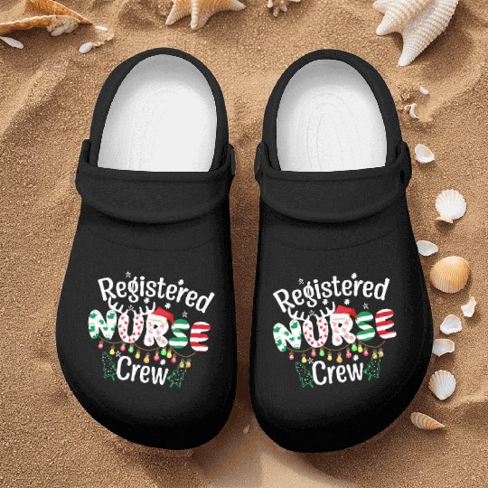 Registered Nurse Crew Christmas day funny Register Nurse Clogs