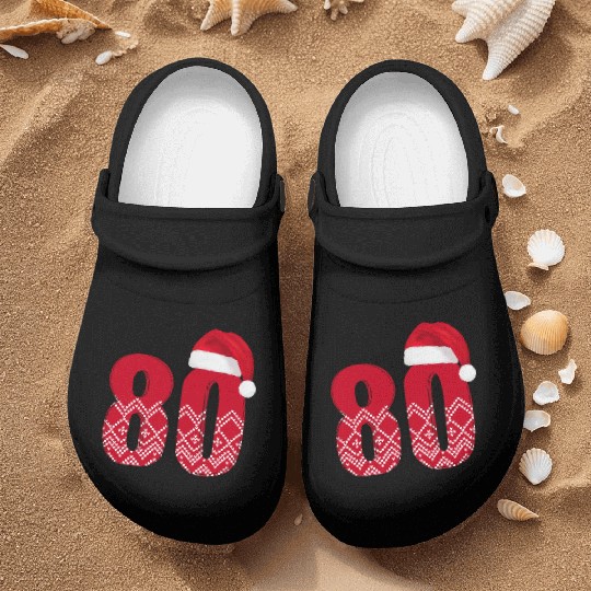 80th Birthday - Congratulations Number Eighty! Nurse Clogs