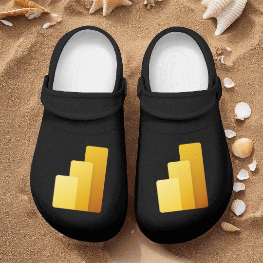 Power BI Logo, business intelligence software Nurse Clogs