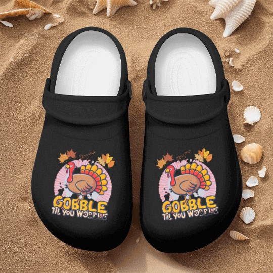 Gobble Til You Wobble Nurse Clogs