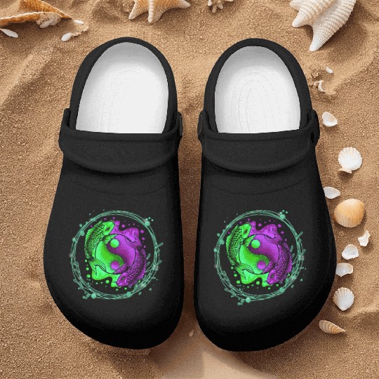 Yin Yang Yoga Japanese Koi Fish Nurse Clogs