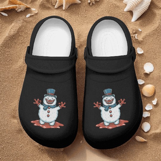 frosty snowman creepy Nurse Clogs