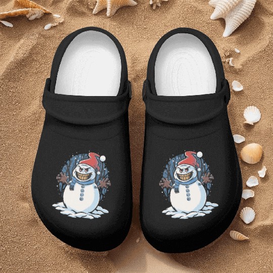frosty snowman creepy Nurse Clogs