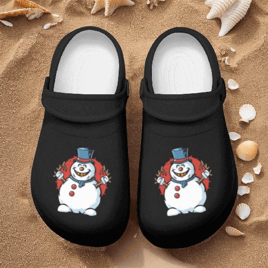 frosty snowman creepy Nurse Clogs