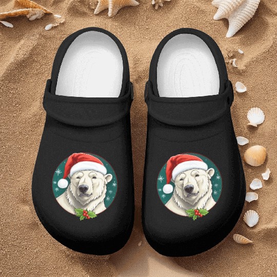 Polar bear Christmas Nurse Clogs