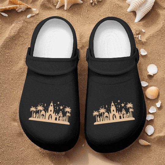 Nativity Scene with Mary Joseph Baby Jesus Nurse Clogs