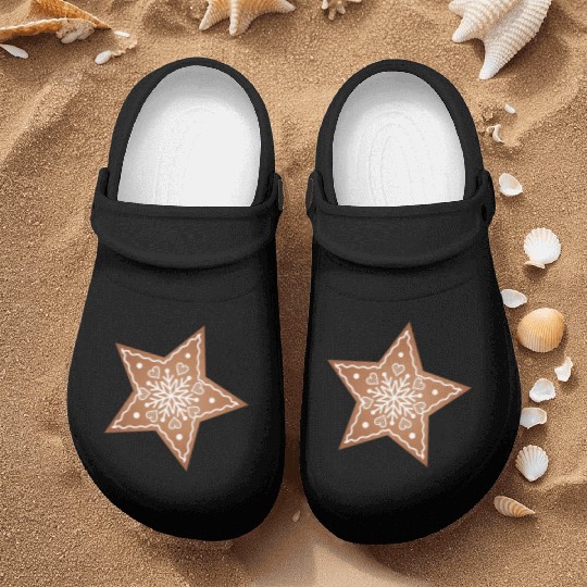 beautiful gingerbread star for Christmas Nurse Clogs