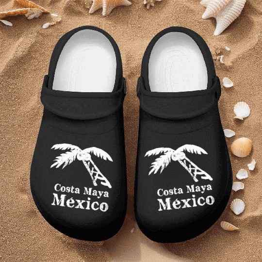 Costa Maya Mexico Palm Tree Vacation Trip Beach Me Nurse Clogs