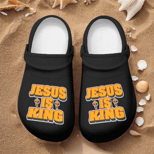 Jesus Is King Love Jesus Christian Christmas Nurse Clogs