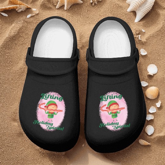 Elf Gym Lifting Nurse Clogs - Christmas