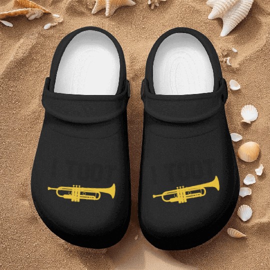I Toot Funny Jazz Trumpet Player Jazz School Band Nurse Clogs