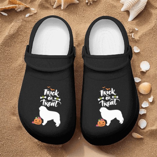 Trick Or Treat Great Pyrenees Dog Halloween Nurse Clogs