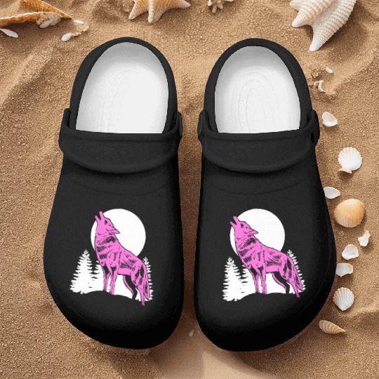 Mountain Wolf Furry Owner Gift Nurse Clogs