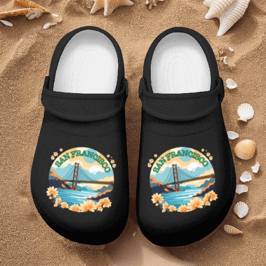 Golden Gate Bridge - San Francisco Nurse Clogs