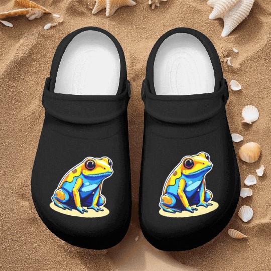 Golden Poison Frog Illustration Nurse Clogs