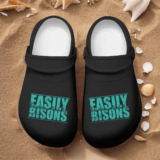Easily Distracted by Bisons Animal Nurse Clogs