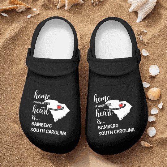 Bamberg County South Carolina Is Where My Heart Is Nurse Clogs