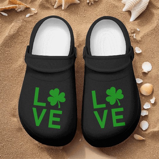 Irish Clover LOVE Nurse Clogs
