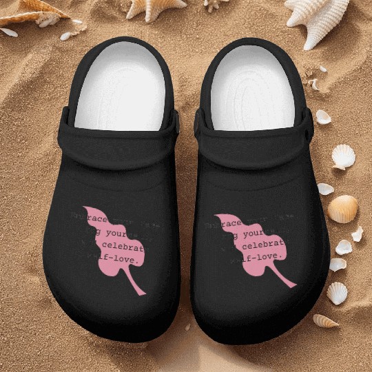 Self-Love Affirmation Leaf Design Nurse Clogs