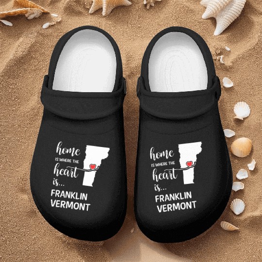Franklin County Vermont Is Where My Heart Is Gift Nurse Clogs