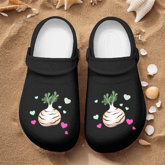 Turnip Love Valentine's Day Hearts Nurse Clogs