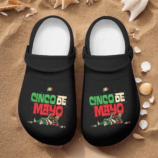 Cinco De Mayo May 5 Drunk Mexican Flag Nurse Clogs