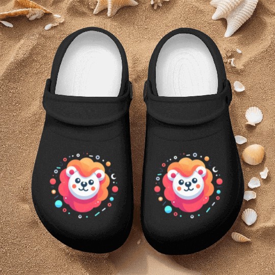 Orange lion Nurse Clogs
