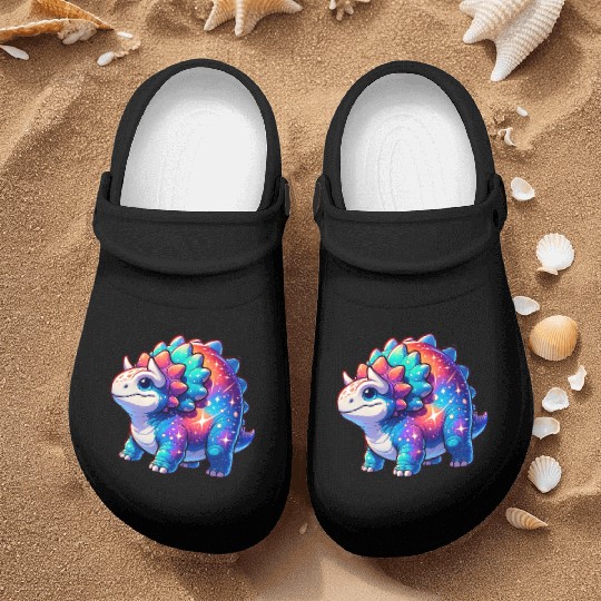 Cute Galaxy Ankylosaurus Nurse Clogs
