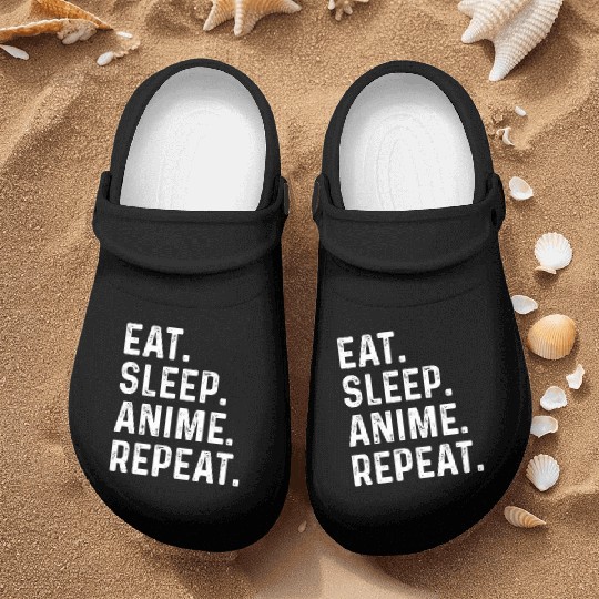 Eat Sleep Anime Repeat Gift for Manga Fans Nurse Clogs