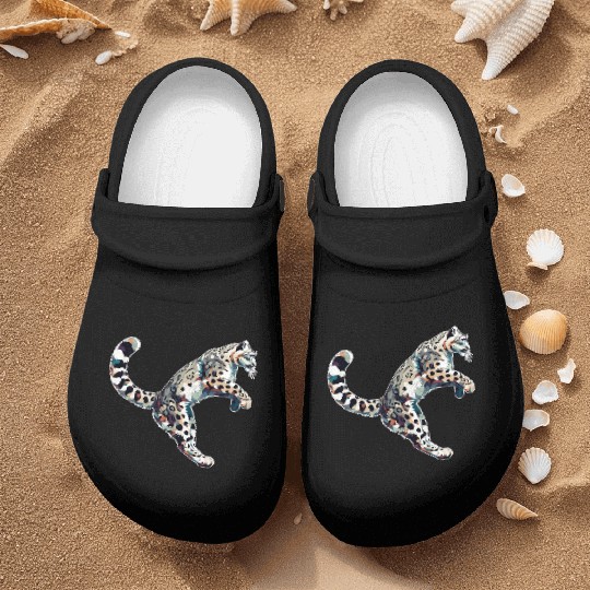 Snow Leopard Leopard White Leopard Nurse Clogs