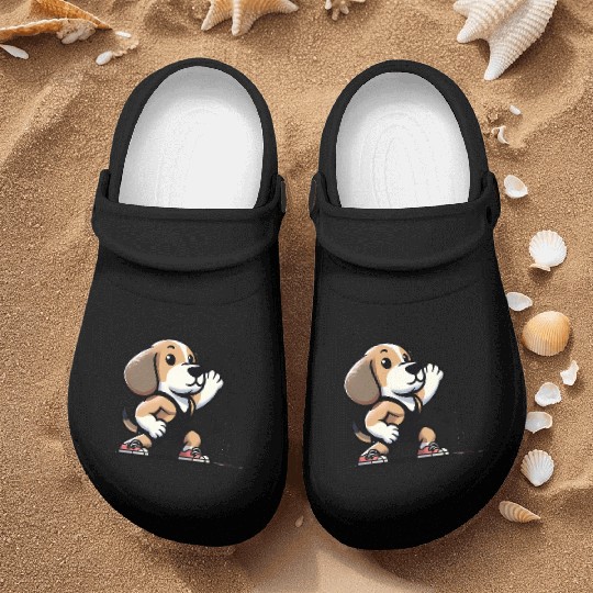 Beagle Buff: Hitting the Gym in Style Nurse Clogs