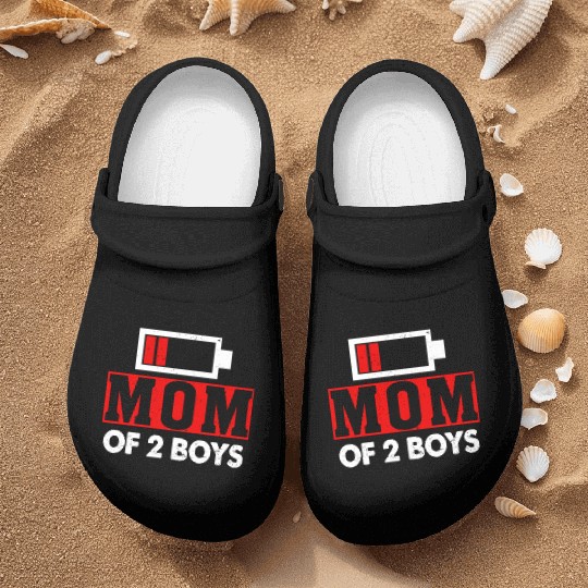 Mom of 2 Boys Mom and Son Matching Mom Gifts Nurse Clogs