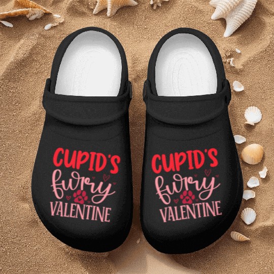 Cupid s furry valentine Nurse Clogs