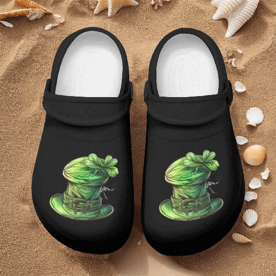 St Patrick Irish Green Hat Nurse Clogs
