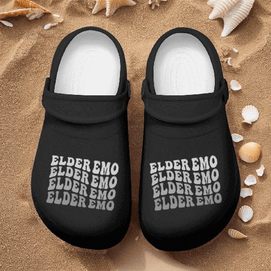 Elder EMO Multi Word Groovy Style Nurse Clogs