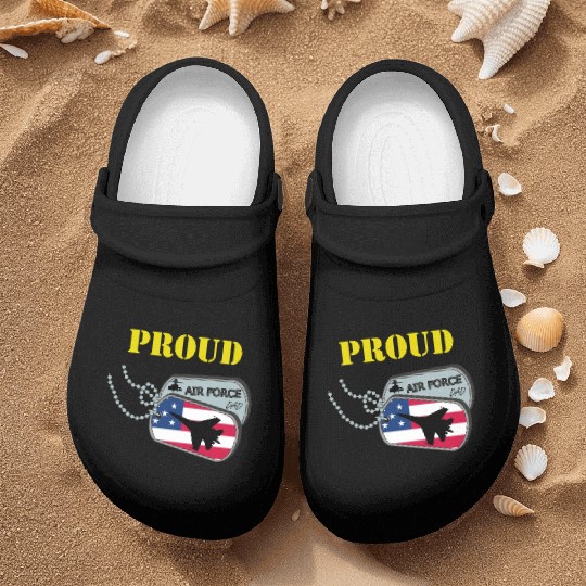 Proud Air Force Dad Nurse Clogs