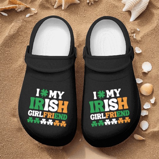 I Love My Irish Girl Friend Nurse Clogs