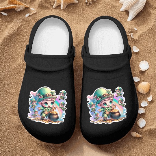 Saint Patrick's Day Chibi Leprechauns Nurse Clogs