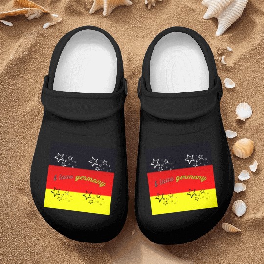 i love germany Nurse Clogs