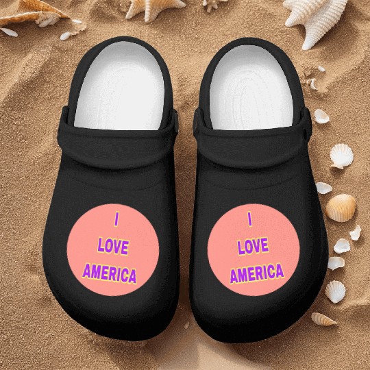 I LOVE AMERICA SUPER QUALITY Nurse Clogs