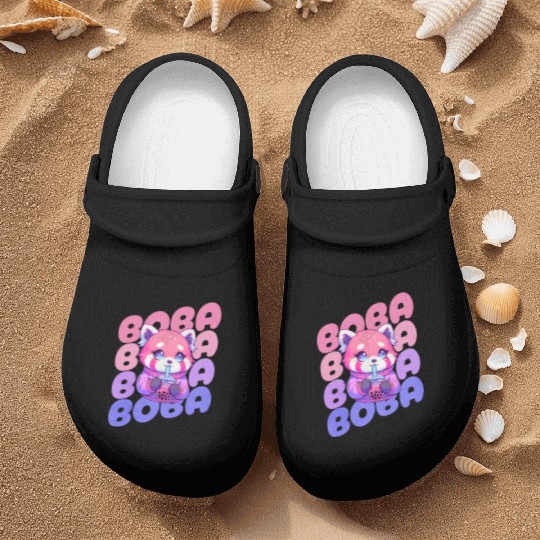 BOBA Cute Red Panda Nurse Clogs