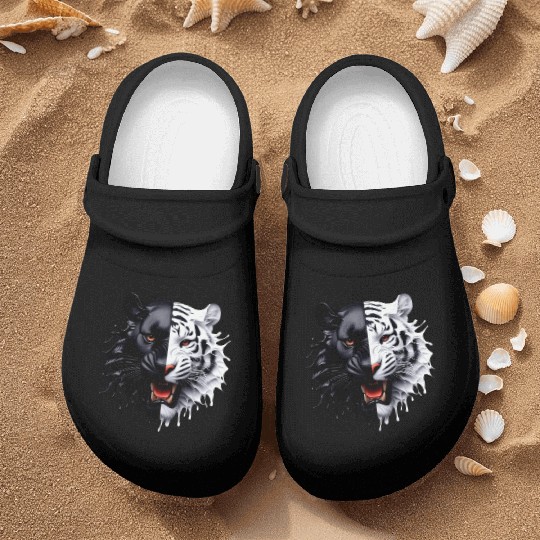3D realistic black panther & Leopart Design Nurse Clogs