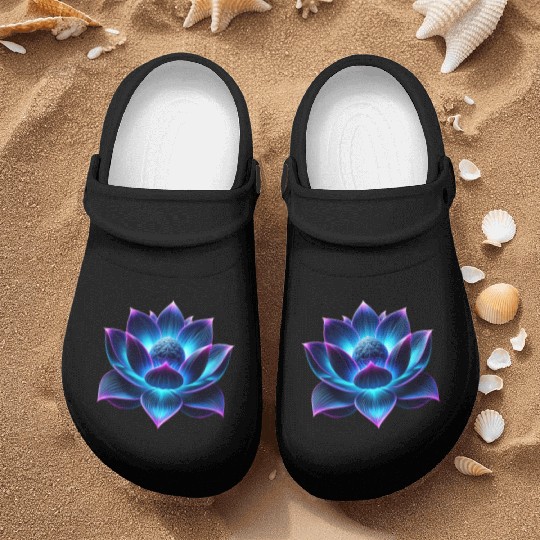 Neon Lotus Nurse Clogs