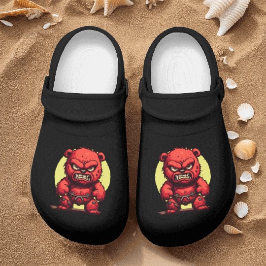 Angry Stuffed Bear Nurse Clogs